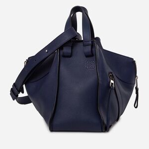 Loewe Navy Grained Calfskin Small Hammock Shoulder Bag